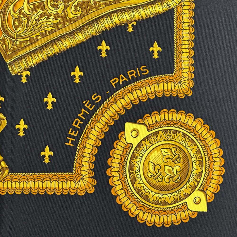HERMES Black Silk Scarf - Picture 3 of 10